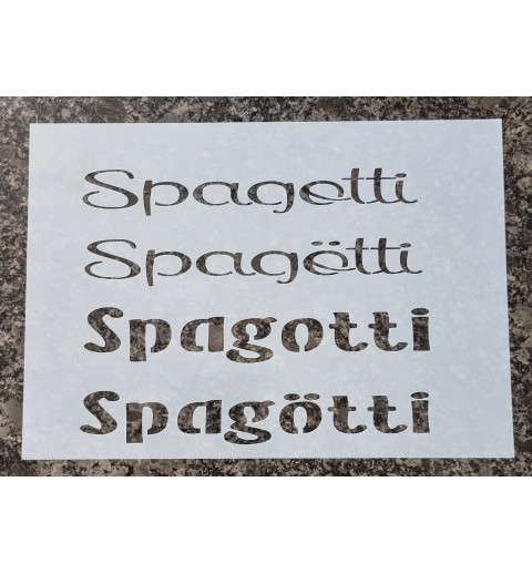 Schablone Spagotti/Spagötti