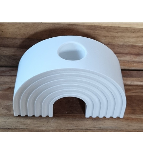 Beton Kerzenhalter Regenbogen weiss