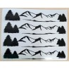 Vinyl Motiv Berge/Tannenbaum  schwarz