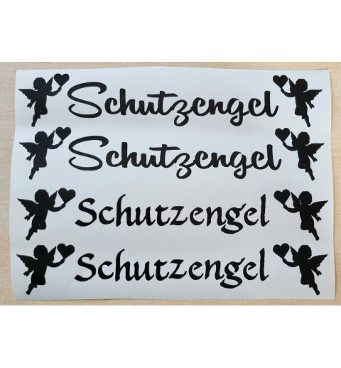 Vinyl Schrift Schutzengel 1 schwarz