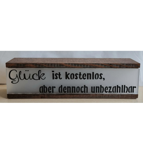 Led Lichterbalken "Glück ist kostenlos..."