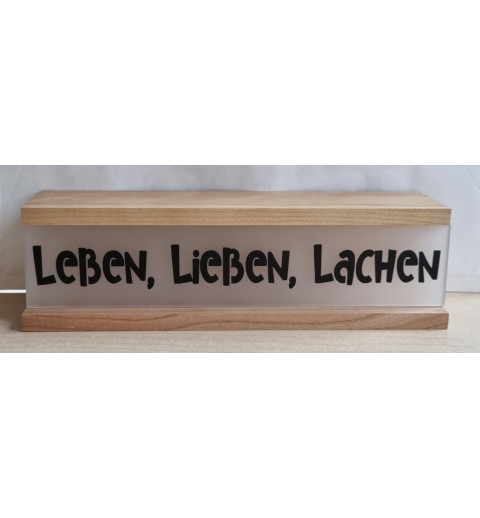 Led Lichterbalken "Leben, Lieben,  Lachen"