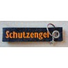 Filz Schlüsselanhänger grau/orange
