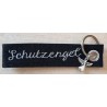 Filz Schlüsselanhänger Schutzengel schwarz/silber