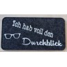 Filz Brillenetui Durchblick anthrazit/weiss