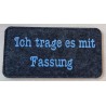 Filz Brillenetui Fassung anthrazit/hellblau