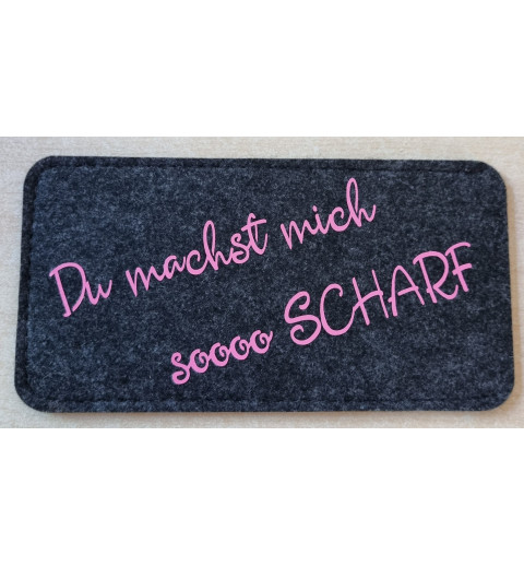 Filz Brillenetui soooo Scharf anthrazit/rosa