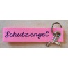 Filz Schlüsselanhänger Schutzengel rosa/dunkelblau