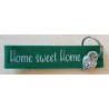 Filz Schlüsselanhänger Home sweet Home grün/silber