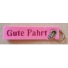 Filz Schlüsselanhänger Gute Fahrt rosa/pink