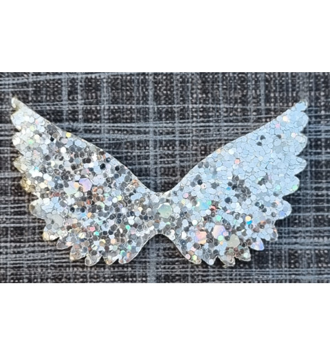 Flügel Filz/Glitzer silber