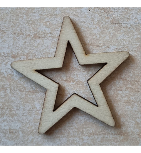 Holz Stern natur