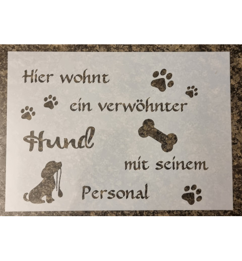 Schablone " Hier wohnt..."