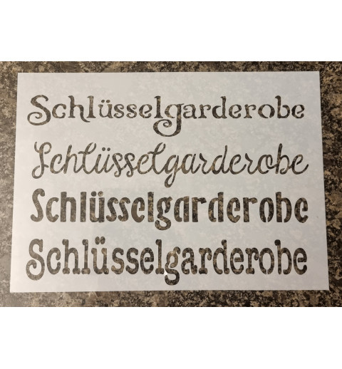 Schablone Schlüsselgarderobe