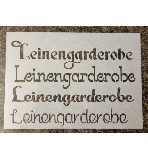 Schablone Leinengarderobe