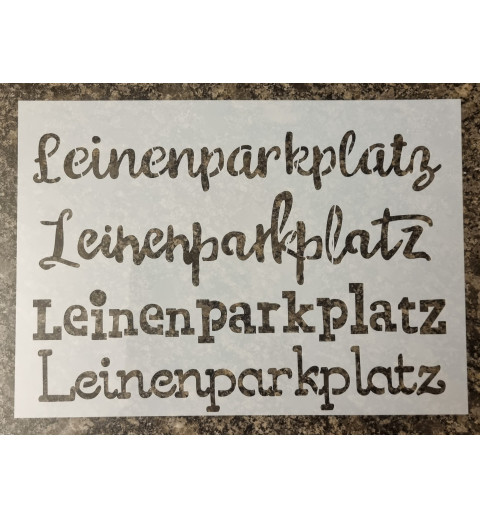 Schablone Leinenparkplatz