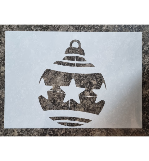 Schablone Weihnachtskugel Stern