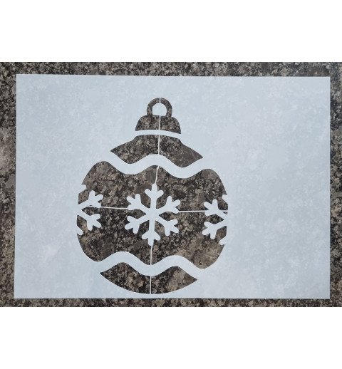 Schablone Weihnachtskugel Schneeflocke