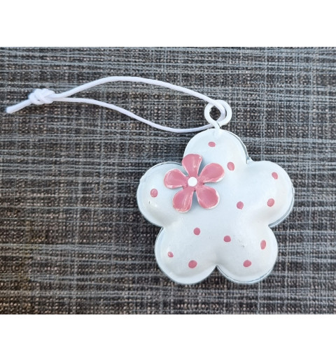 Metall Blume weiss