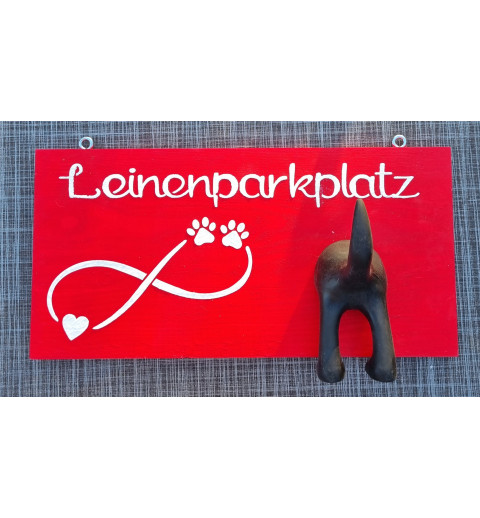Leinenparkplatz rot