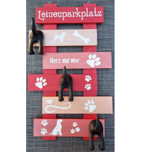Leinenparkplatz rot/ lachs/ coralle