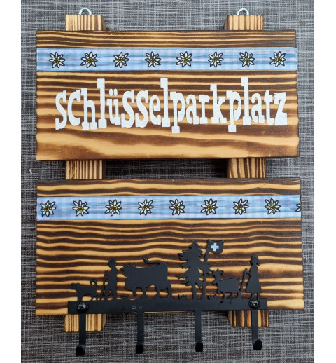 Schlüsselparkplatz geflammt  hellblau