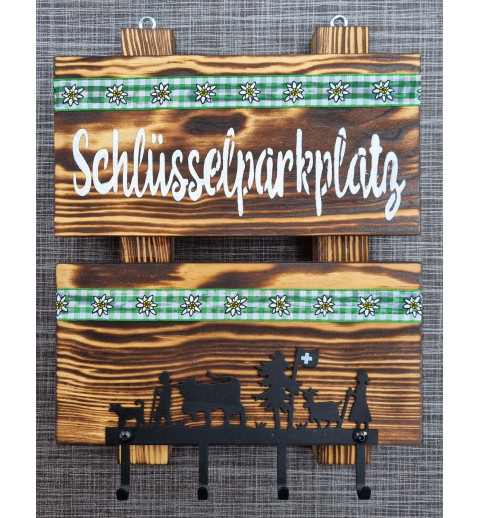 Schlüsselparkplatz geflammt  grün