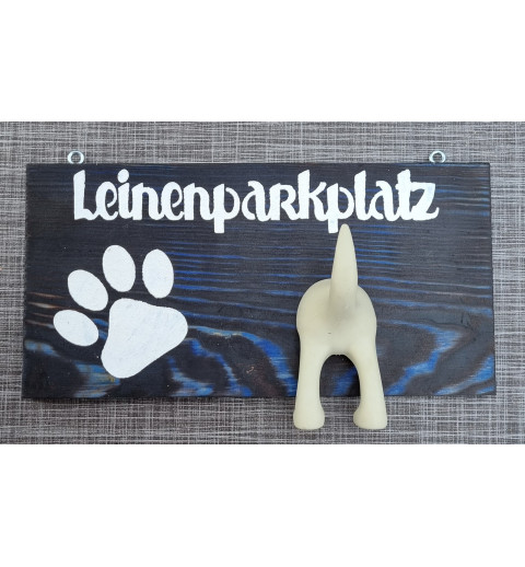 Leinenparkplatz blau