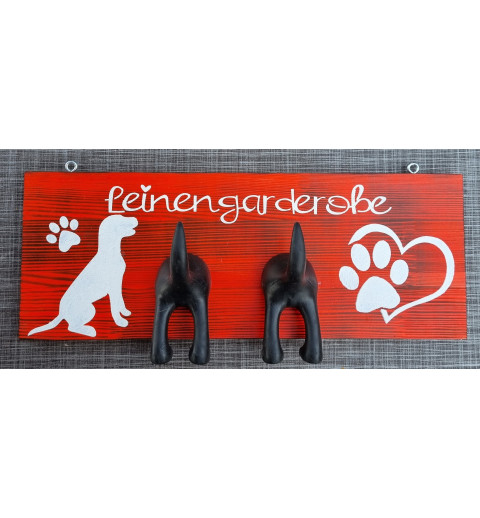 Leinengarderobe dunkel orange