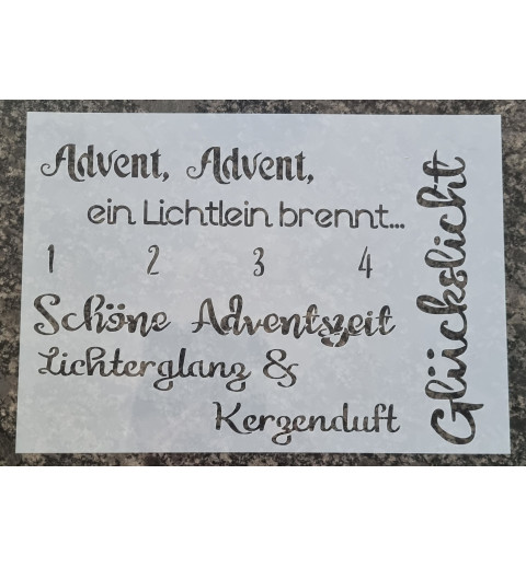 Schablone "Advent, Advent....."