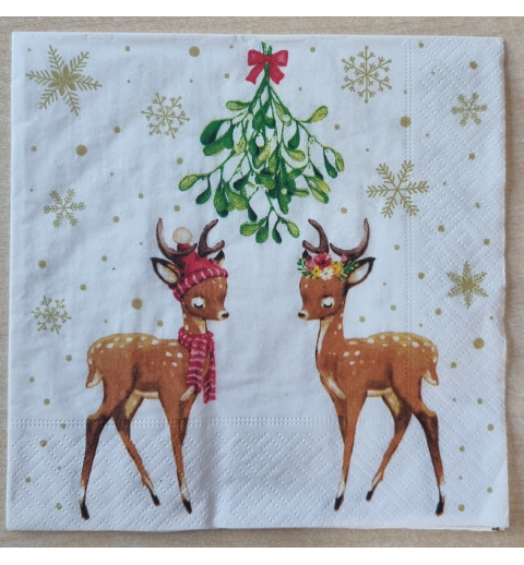 Serviette Zwei Reh