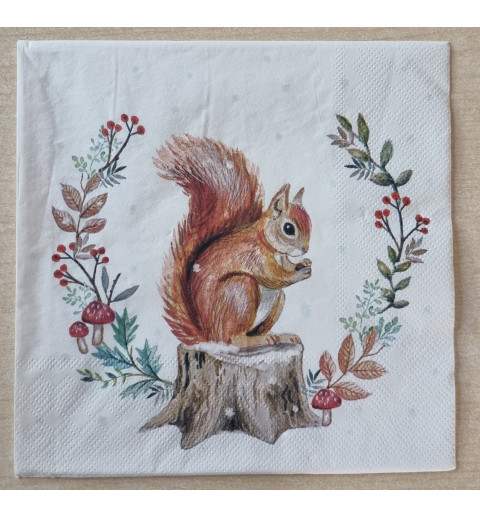 Serviette Eichhörnchen