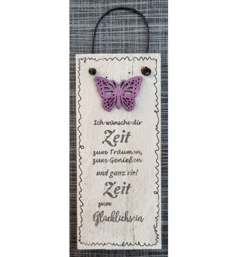 Mini Schild  " Ich wünsche Dir Zeit...."