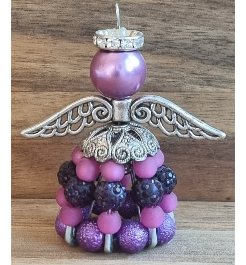 Sicherheitsnadel Engel magenta
