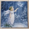 Serviette " Engelmädchen und Taube "