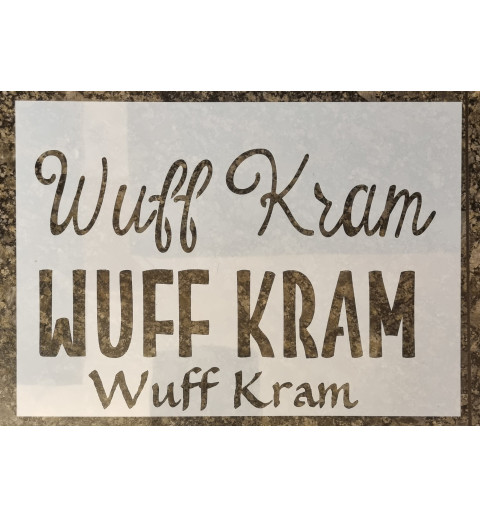 Schablone  " Wuff Kram "