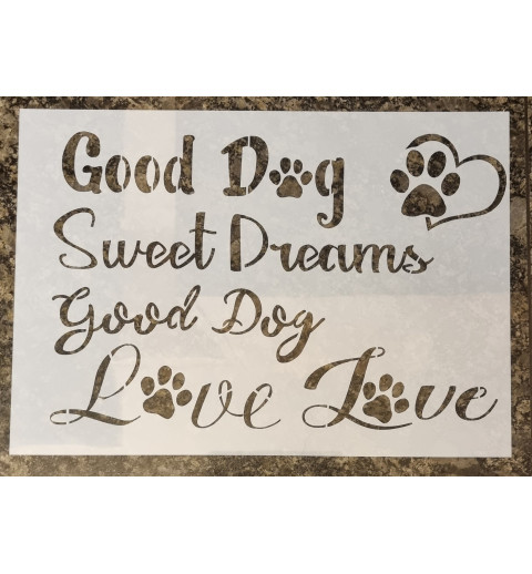 Schablone  " Good Dog "