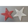 Glitzer Stern Kunststoff rot