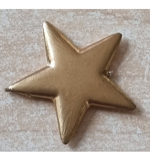 Kunststoff Stern flach goldig