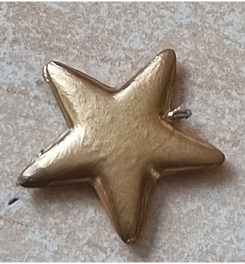 Kunststoff Stern flach goldig