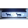 Led Lichterbalken "Ziege/Edelweiss" geflammt