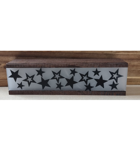 Led Lichterbalken "Sterne" Wengeholz