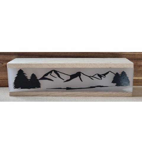 Led Lichterbalken "Berge/Wald" Eiche
