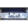 Led Lichterbalken "Kühe/Bäume" Kirschenholz