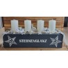 Adventsgesteck grau/weiss