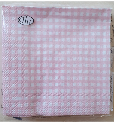 Servietten Karomuster fein rosa