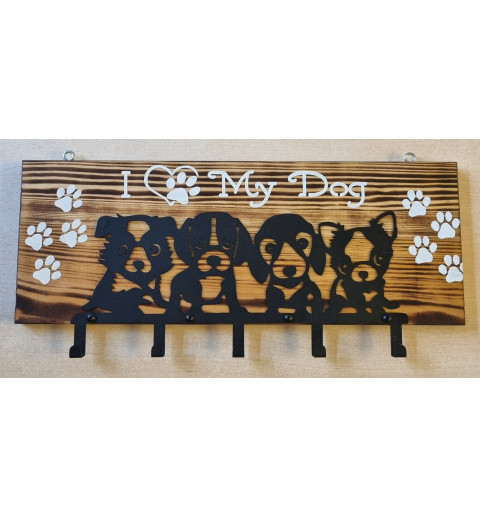 Leinengarderobe "I Love my Dog "