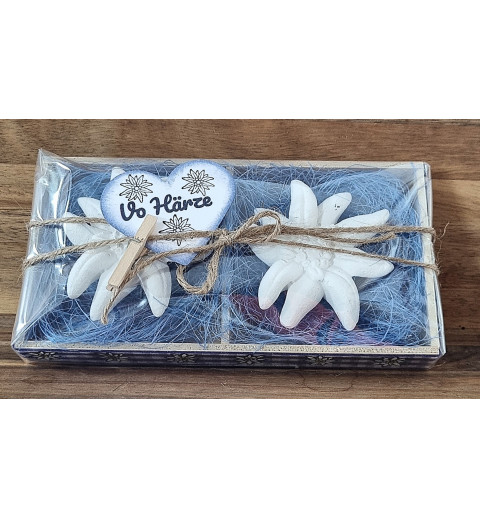 Edelweiss Set " Vo Härze " blau