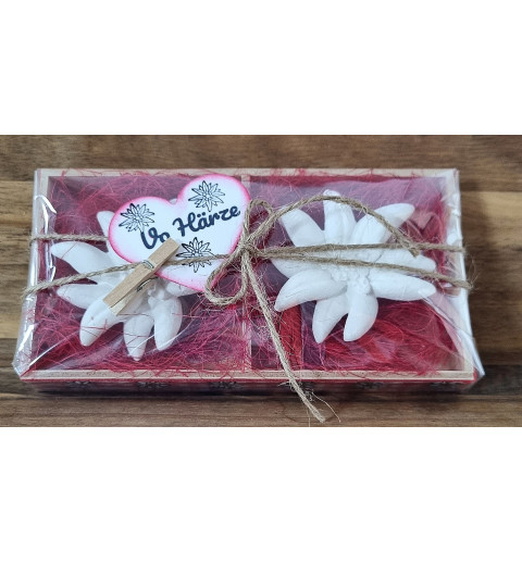 Edelweiss Set " Vo Härze " rot