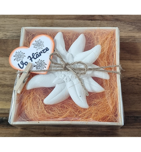 Edelweiss  " Vo Härze "  orange/braun